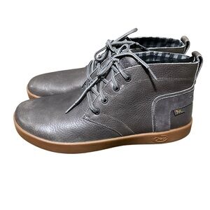 Chaco Gray Leather High-Top Sneakers mens size 9